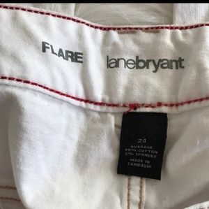 LANE BRYANT White denim 24w plus flare jean NWOT